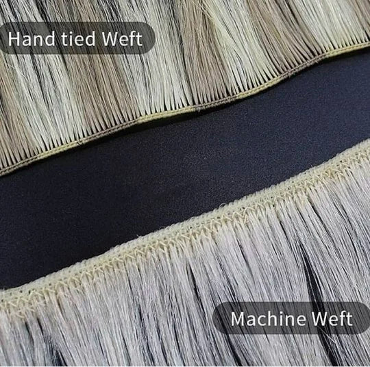 Double Drawn European Hair Handtied Weft Hair Extensions